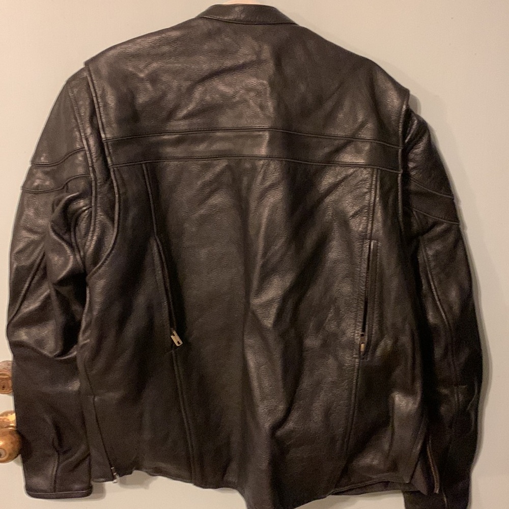 Black Leather Performance Jacket - image 2